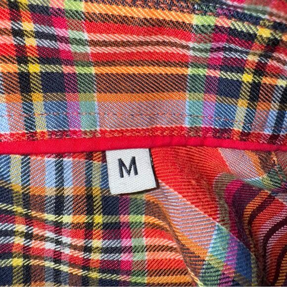 Luchiano Visconti Men’s Plaid Cotton Shirt with Contrasting Color Cuffs size Med - Picture 8 of 8